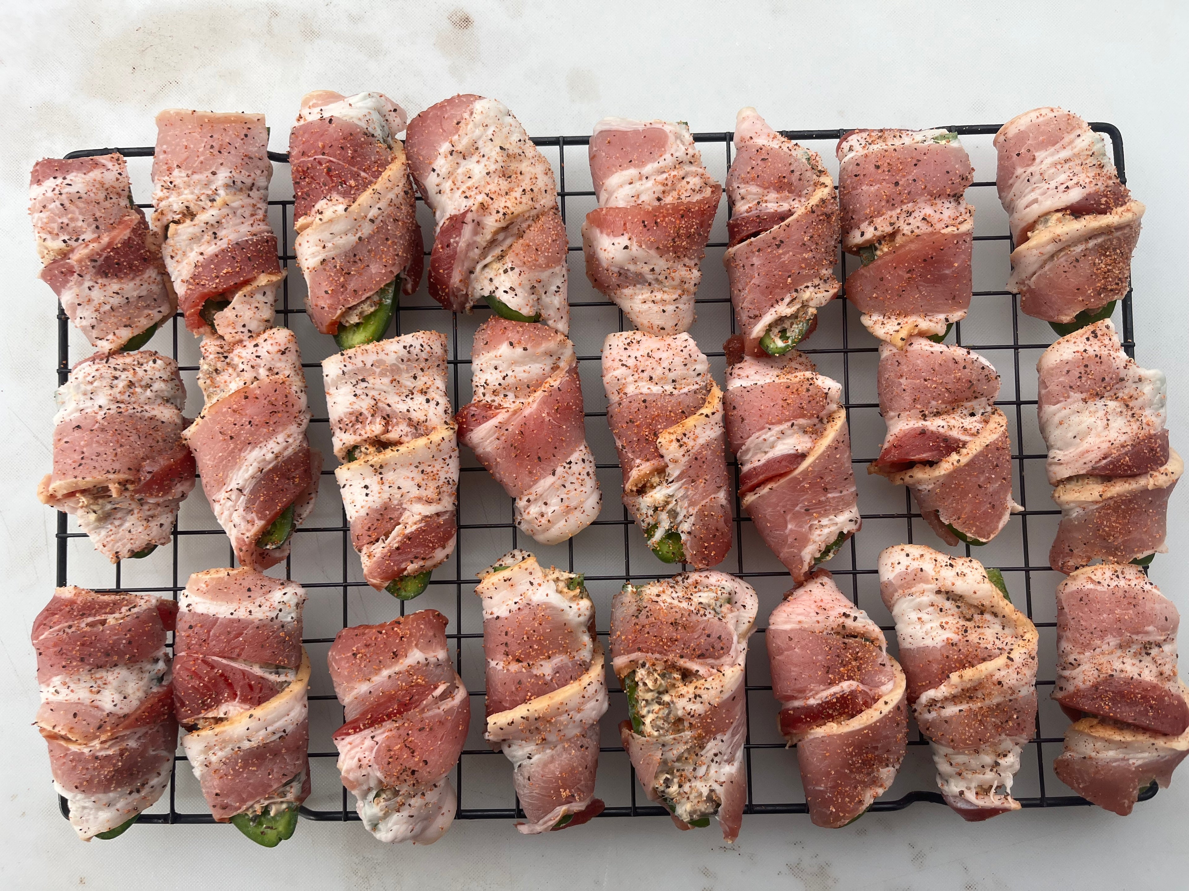 Bacon Wrapped Jalapeno Halves